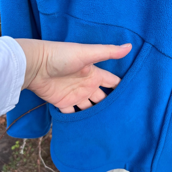NWT Talbots Soft & Cozy Royal Blue Fleece Long Sleeve Jacket With Pockets - Picture 3 of 5